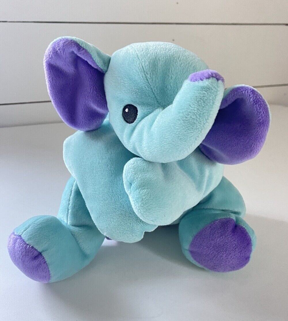 Ty Pillow Pals Squirt Elephant Vintage 1998 Blue Purple Plush Stuffed Animal